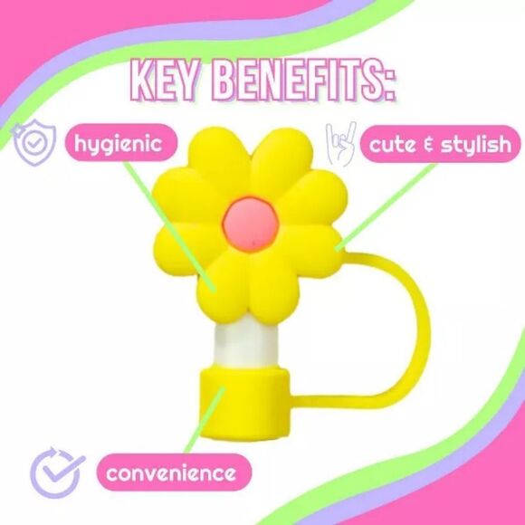 CharCharms 4pk Nature Straw Topper - Picture 4 of 7